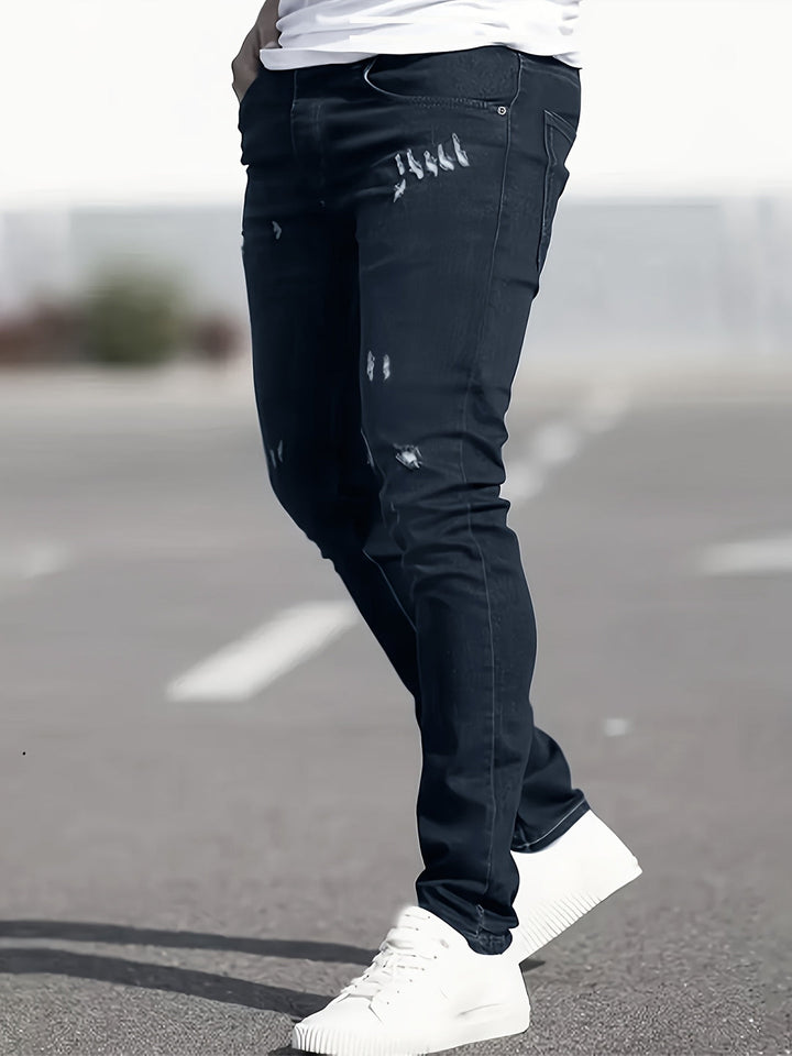 Herren Jeans | Slim Fit | Stretch Denim | Gerippte Details | Lässig & Trendy