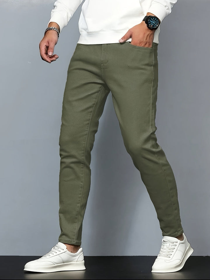 Herren Jeans | Stretch Slim Fit | Casual Baumwollmix | Einfarbig | Zeitloser Look