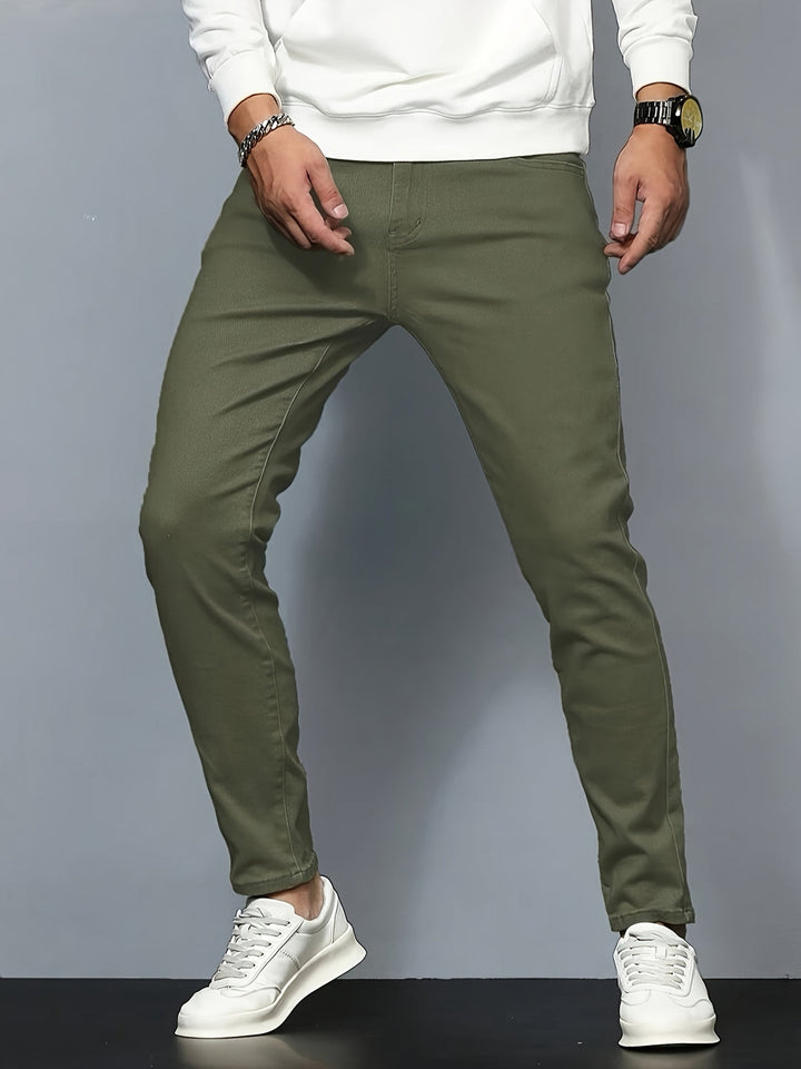 Herren Jeans | Stretch Slim Fit | Casual Baumwollmix | Einfarbig | Zeitloser Look