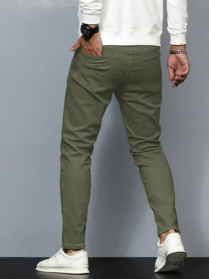 Herren Jeans | Stretch Slim Fit | Casual Baumwollmix | Einfarbig | Zeitloser Look