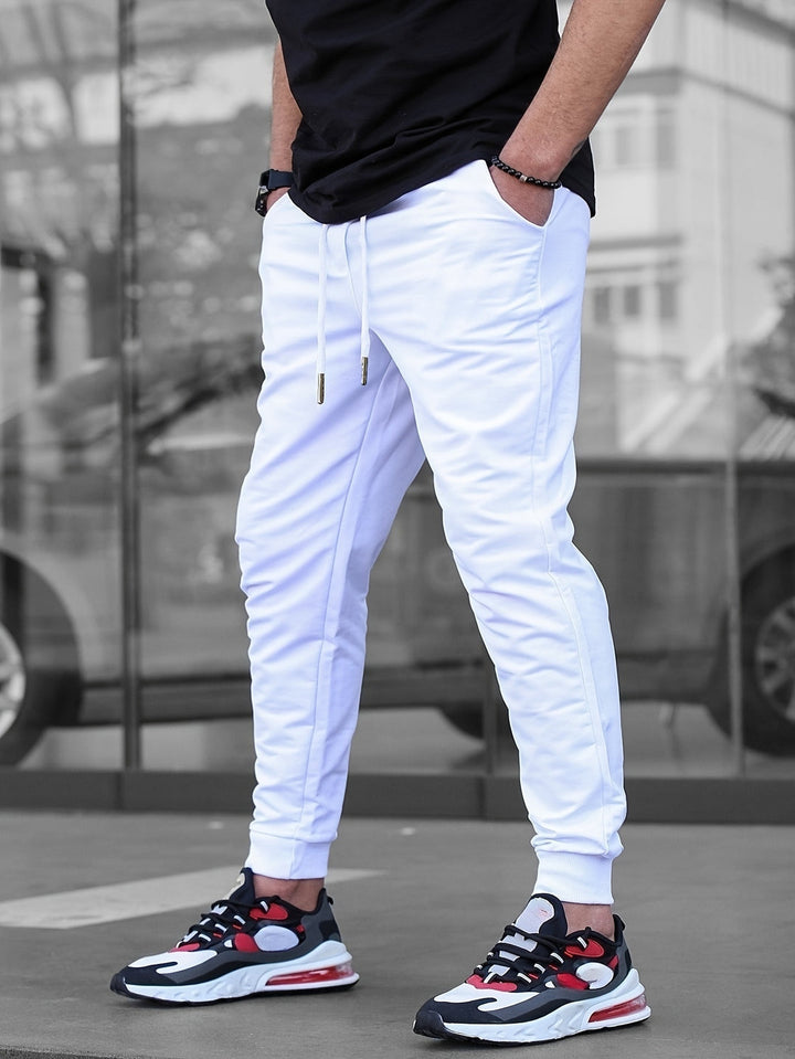 Herren Jogginghose | Multipocket & Leichtgewicht | Skinny Fit Trainingshose | Einfarbig