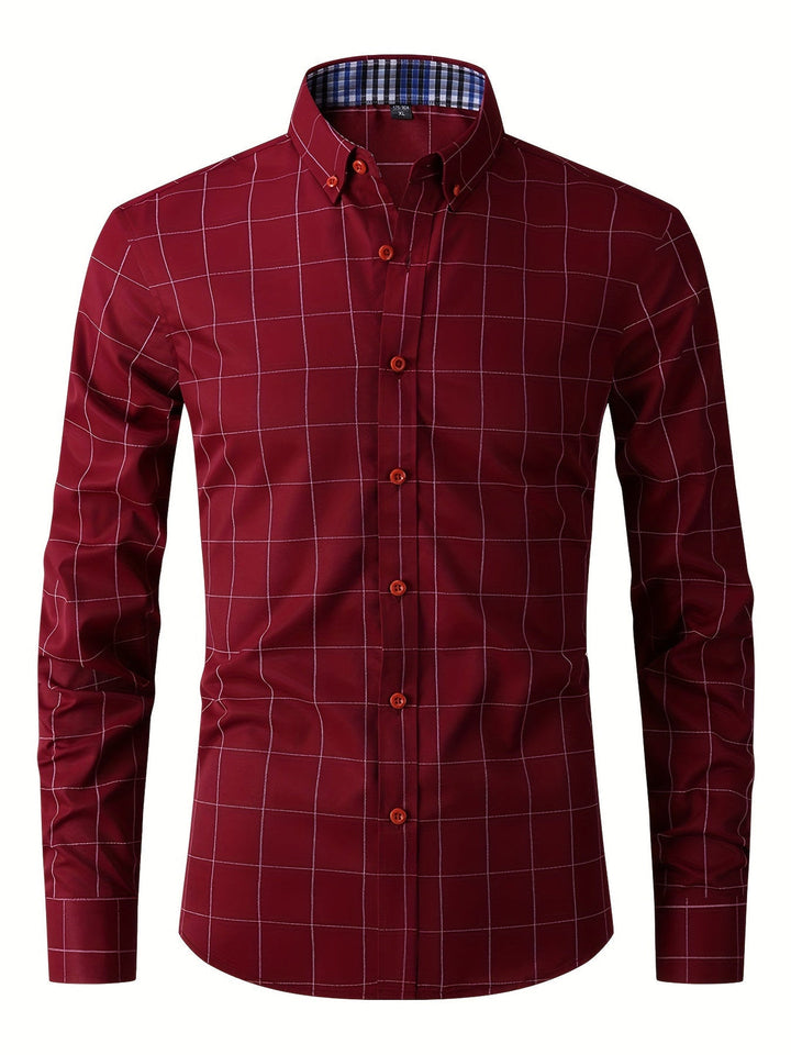 Herren Karo Hemd | Lässig & Formal | Weicher Stoff | Modern & Stilvoll