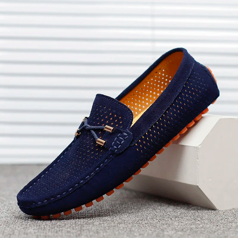 Herren Klassische Atmungsaktive Schnürschuhe Loafer - Eleganter Alltag - Blau
