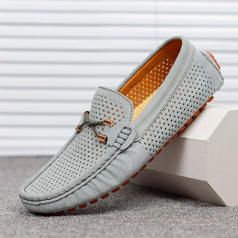 Herren Klassische Atmungsaktive Schnürschuhe Loafer - Eleganter Alltag - Grau