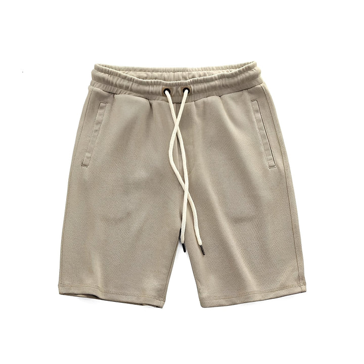 Herren klassische Shorts mit Kordelzug - zeitloser Schnitt - Khaki