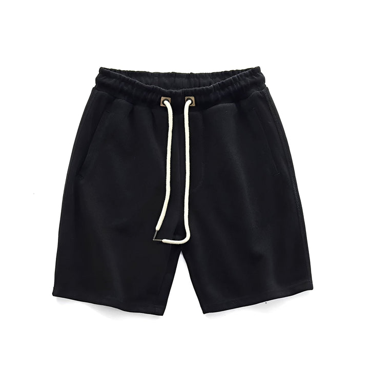 Herren klassische Shorts mit Kordelzug - zeitloser Schnitt - Schwarz
