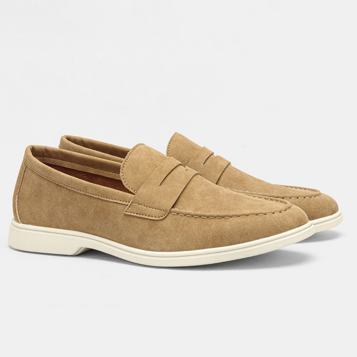 Herren klassischer Slip-On Loafer - eleganter Komfort - Kamelbraun