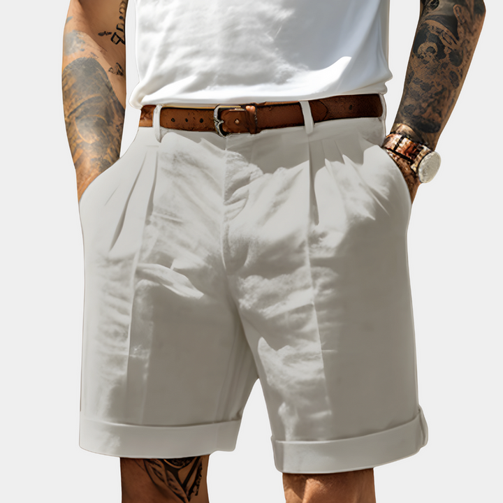 Herren Komfort-Shorts mit strukturiertem Design - Eleganter Alltag - Grau