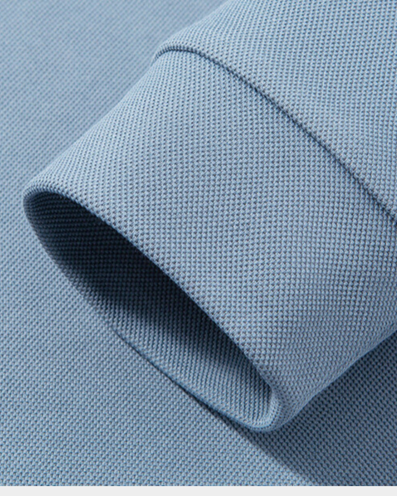 Herren Langarm-Polohemd - Atmungsaktiv und knitterfrei