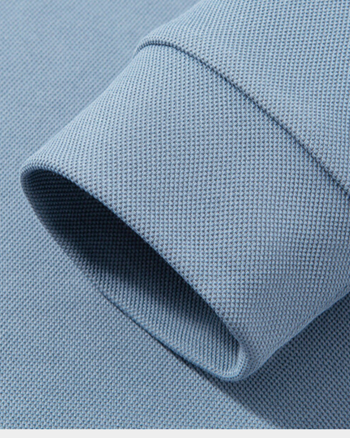 Herren Langarm-Polohemd - Atmungsaktiv und knitterfrei