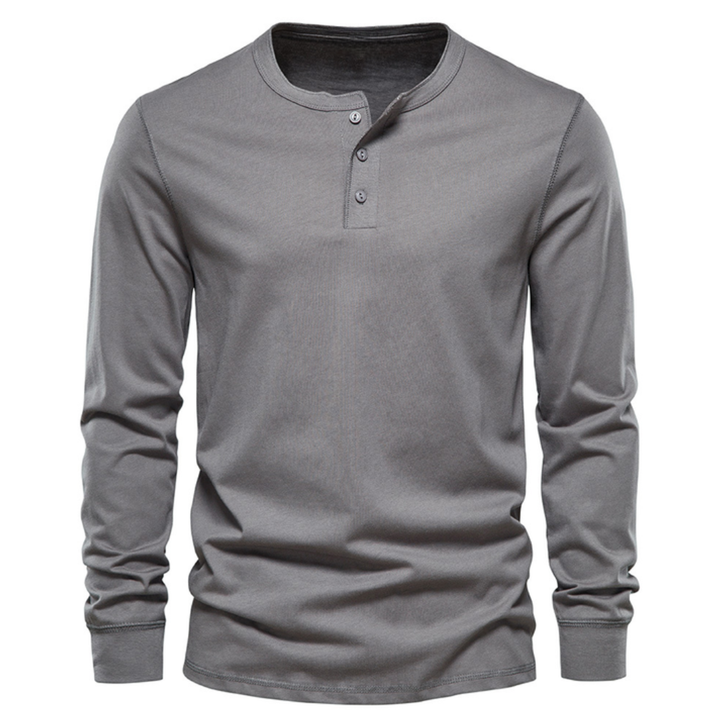Herren Langarmhemd Klassisch - Elegante Passform - Dunkelgrau