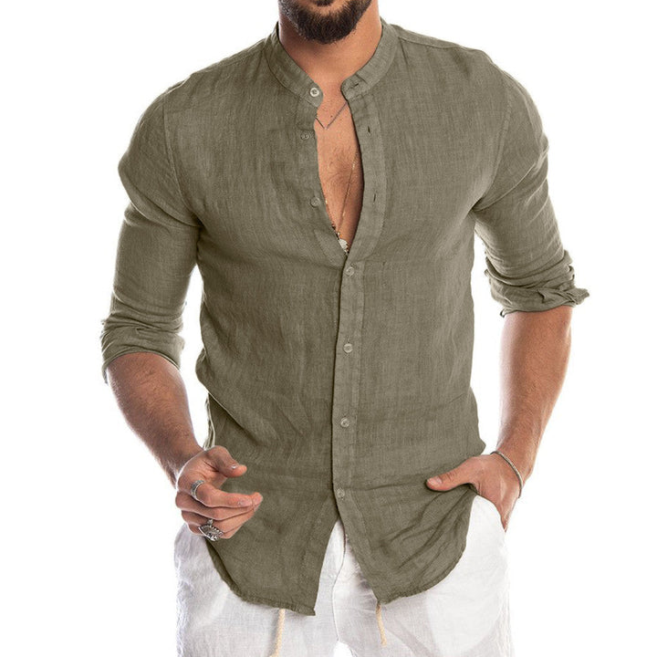 Herren Langarmhemd Slim Fit - Klassischer Business Look - Grün