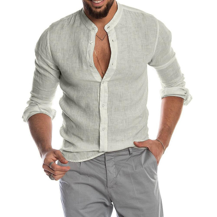 Herren Langarmhemd Slim Fit - Klassischer Business Look - Grau