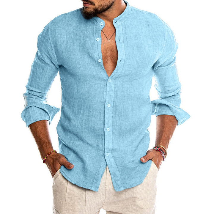 Herren Langarmhemd Slim Fit - Klassischer Business Look - Hellblau