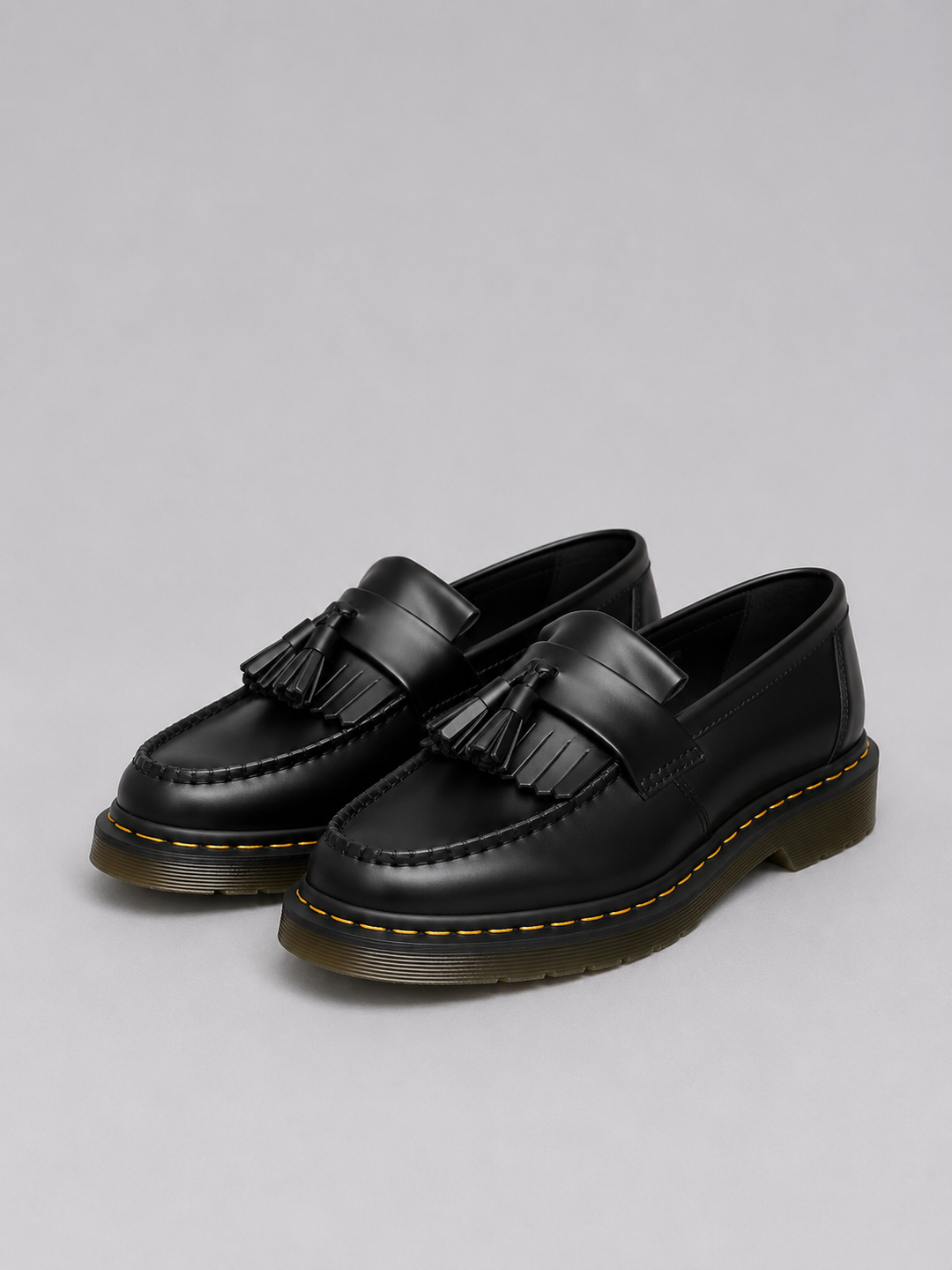Herren Leder Loafer mit Quasten – Elegante Slip-On Schuhe - Schwarz
