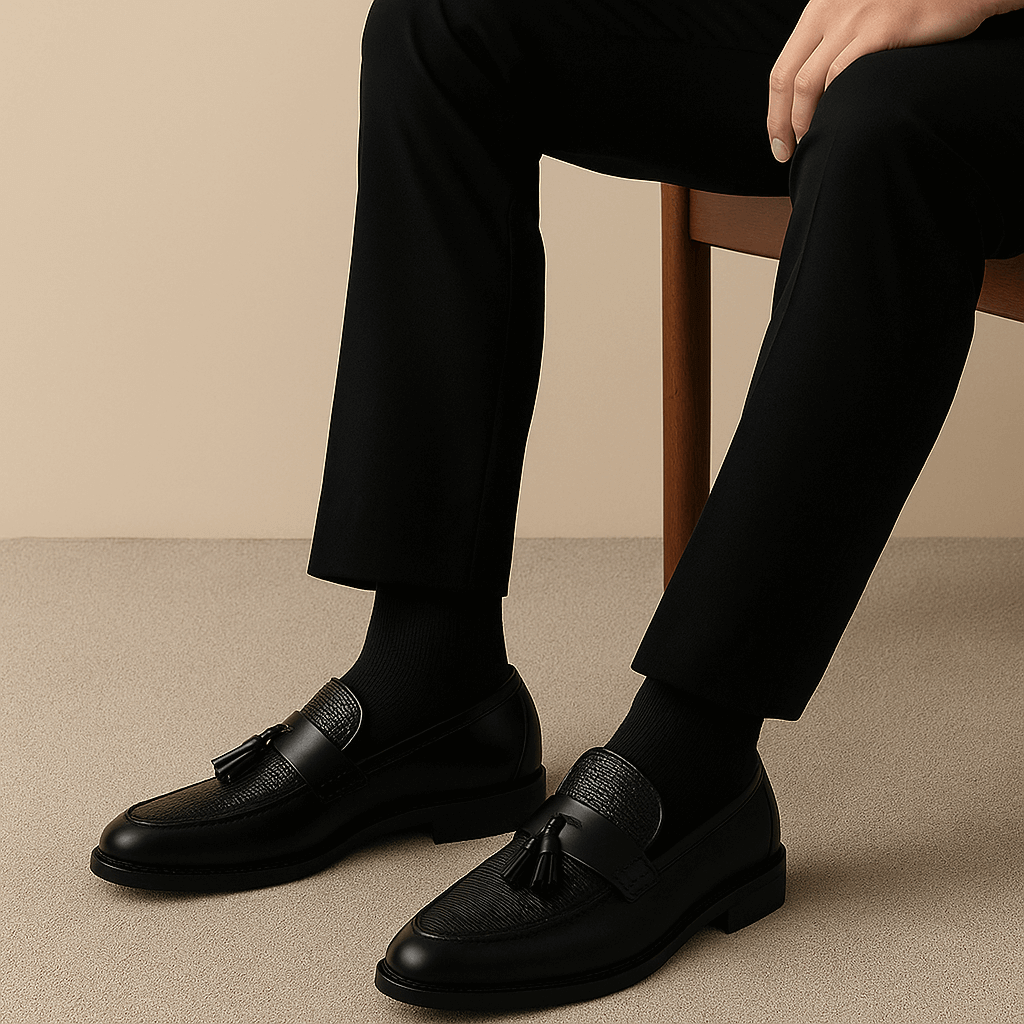 Herren Leder Loafer mit Quasten - Klassischer Slip-On