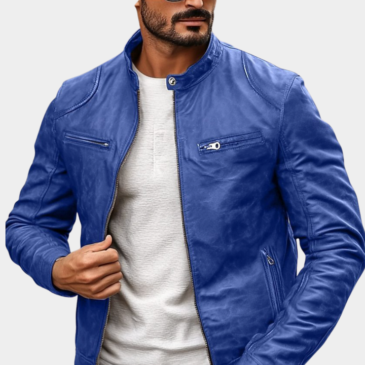 Herren Leichte Abenteuerjacke - Atmungsaktiv und tailliert - Blau