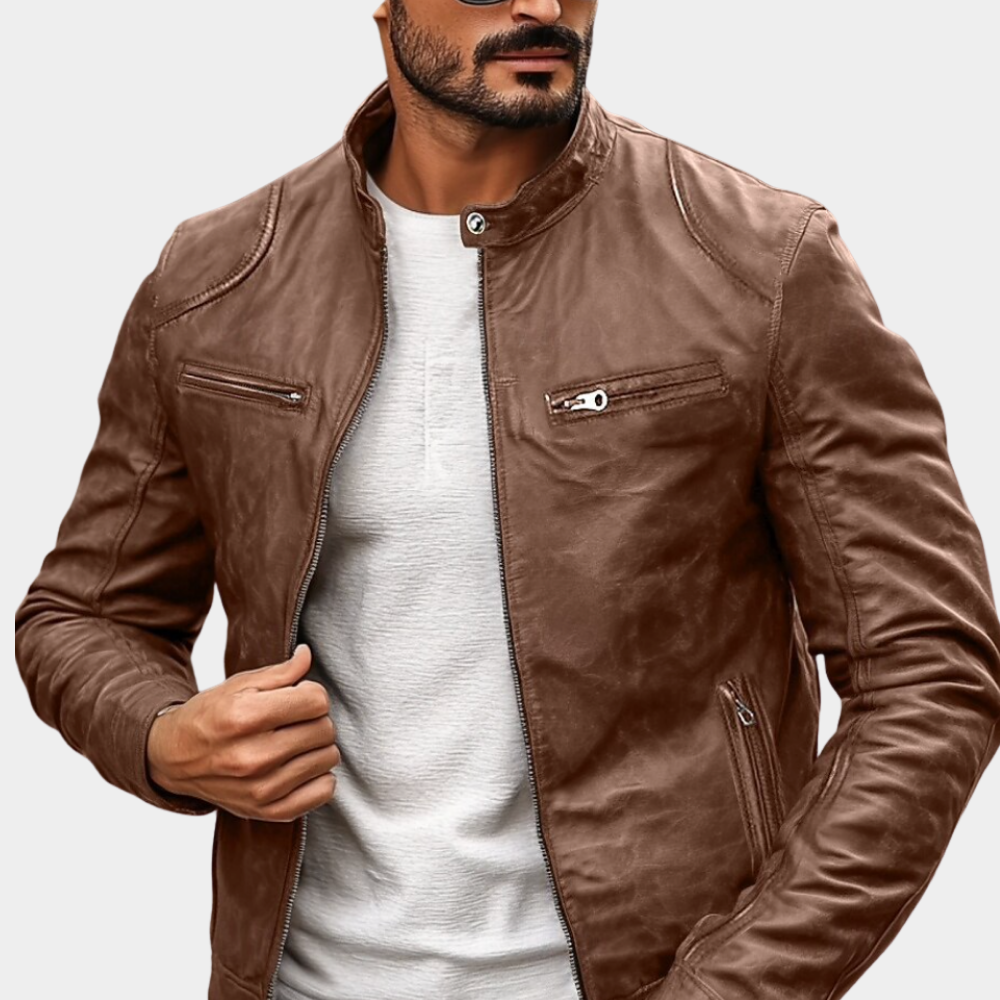 Herren Leichte Abenteuerjacke - Atmungsaktiv und tailliert - Khaki