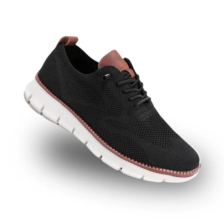 Herren Leichte Alltags-Sneaker - Klassischer Schnürer - Schwarz