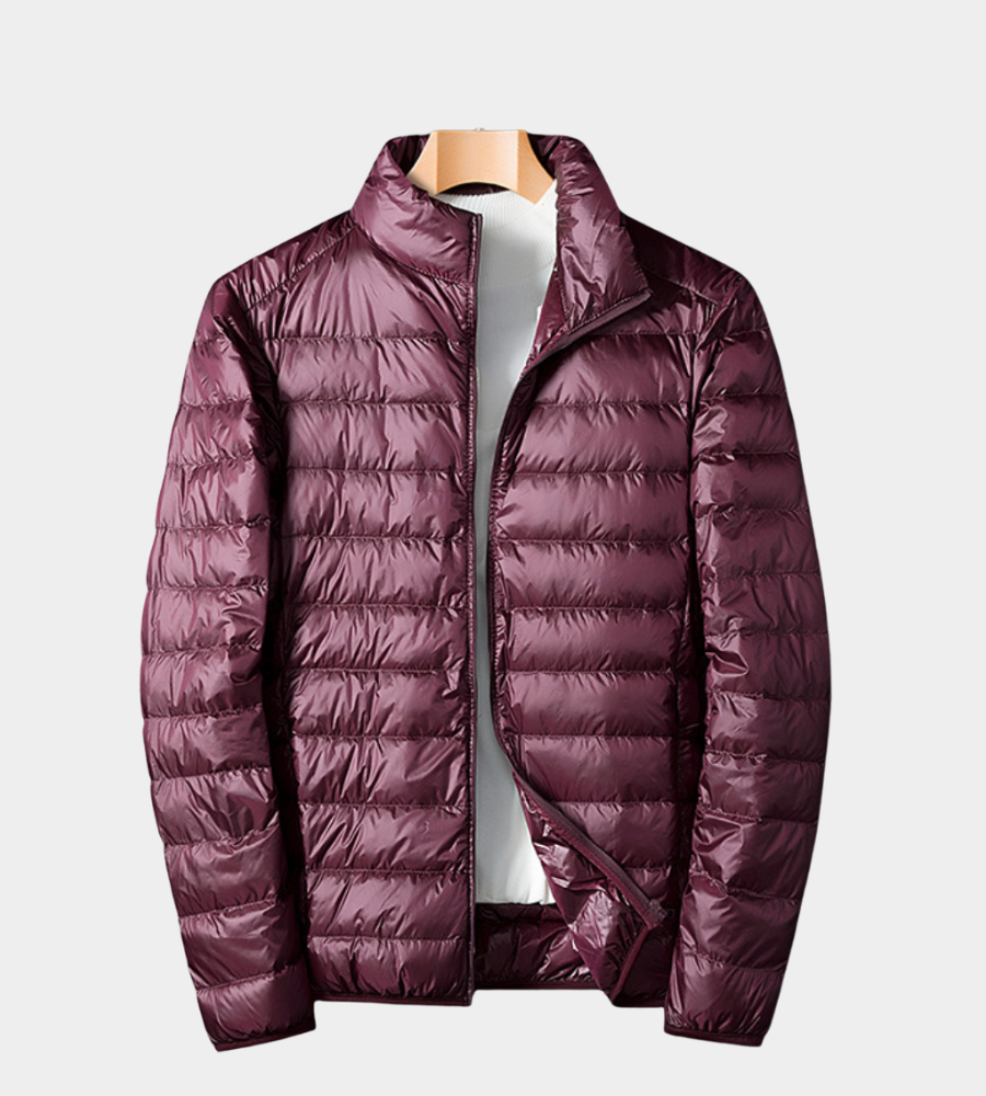 Herren Leichte Sommerjacke - Elegante Silhouette - Burgund