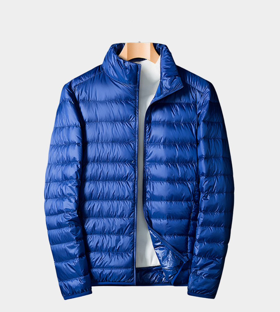 Herren Leichte Sommerjacke - Elegante Silhouette - Saphirblau