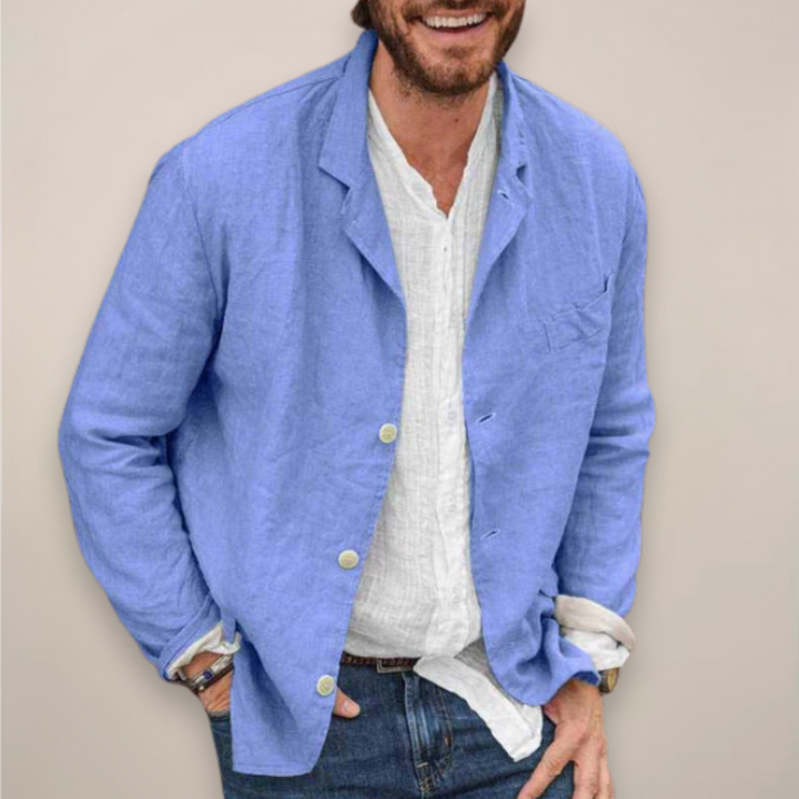 Herren Leichter Sommer Blazer - Entspannte Eleganz - Blau