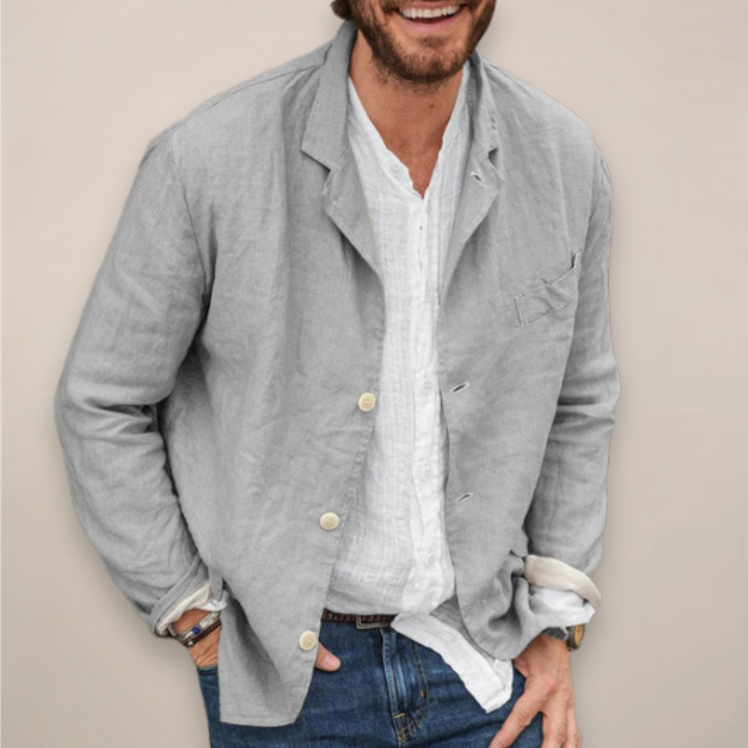 Herren Leichter Sommer Blazer - Entspannte Eleganz - Grau