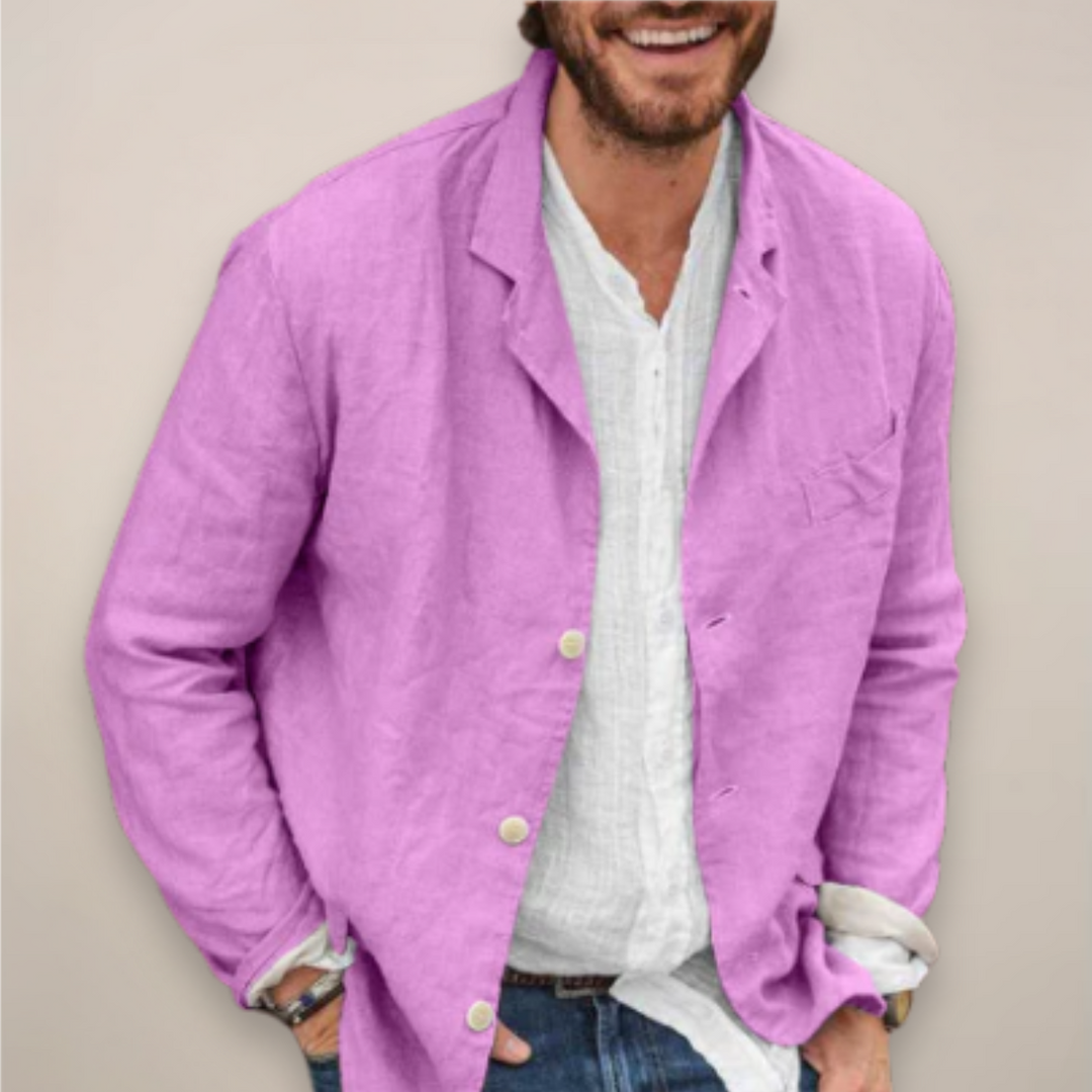 Herren Leichter Sommer Blazer - Entspannte Eleganz - Lila