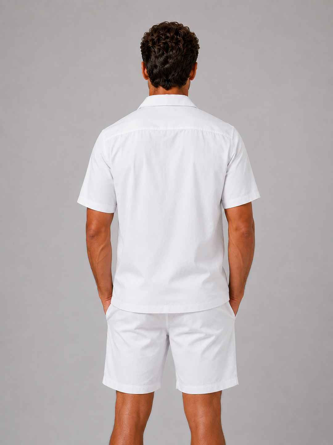 Herren Leinen-Look Set - Hemd &amp; Shorts Sommerkollektion