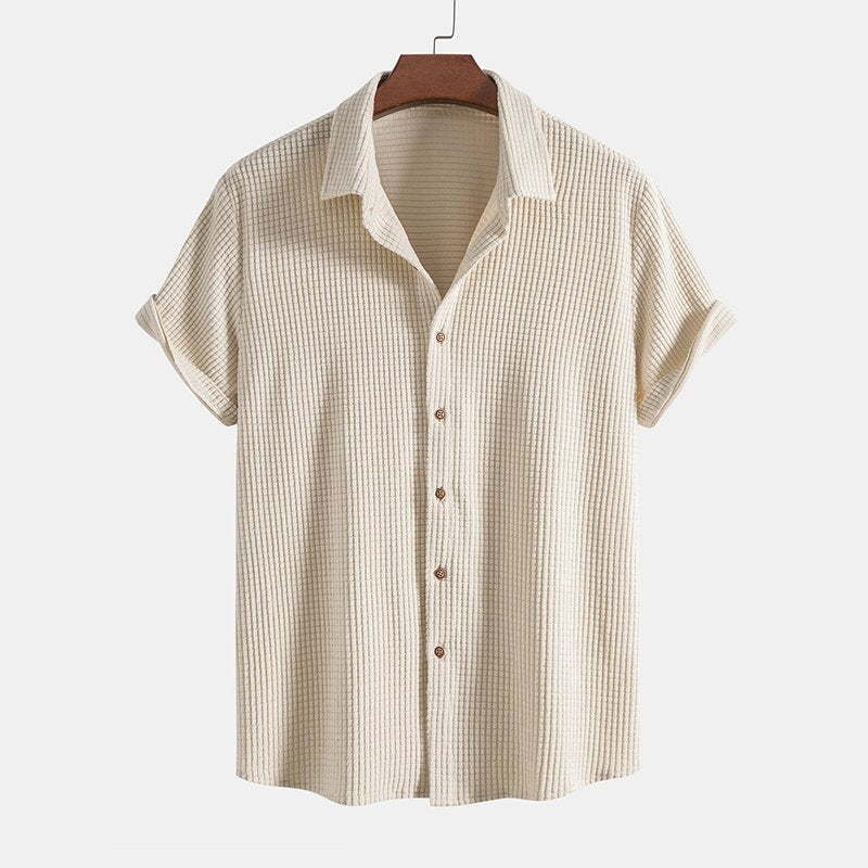 Herren Leinen-Shirt und Shorts Set - Sommerliches Freizeit-Outfit