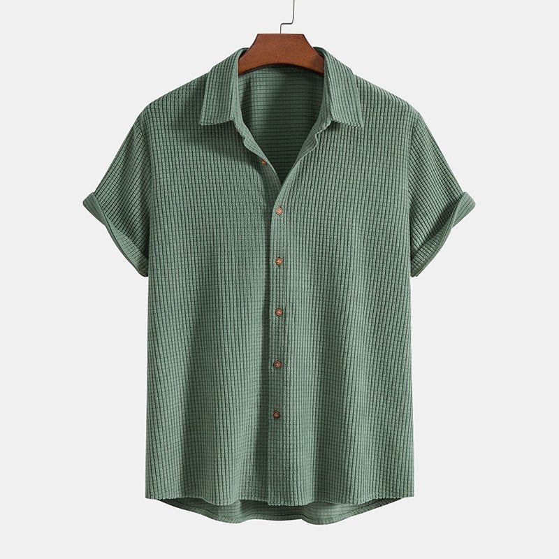 Herren Leinen-Shirt und Shorts Set - Sommerliches Freizeit-Outfit