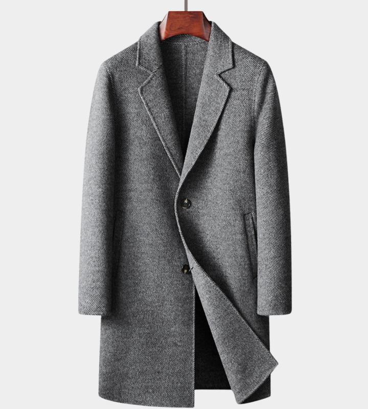 Herren Minimalistischer Mantel - Elegante Layering-Lösung - Dunkelgrau