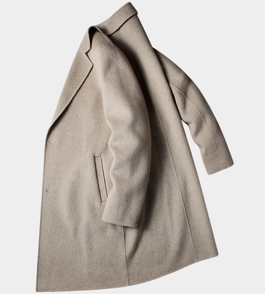 Herren Minimalistischer Mantel - Elegante Layering-Lösung