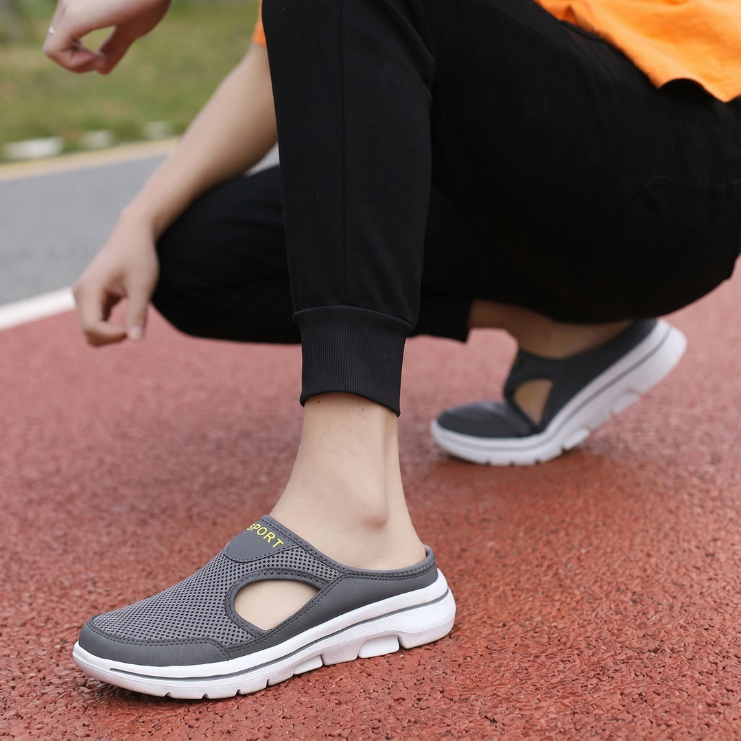 Herren Orthopädische Mesh-Mules mit Ausschnitten - Leicht &amp; Atmungsakt