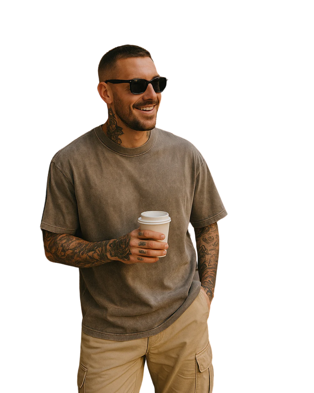 Herren Oversized Baumwoll-T-Shirt 3er-Set - Klassische Basics