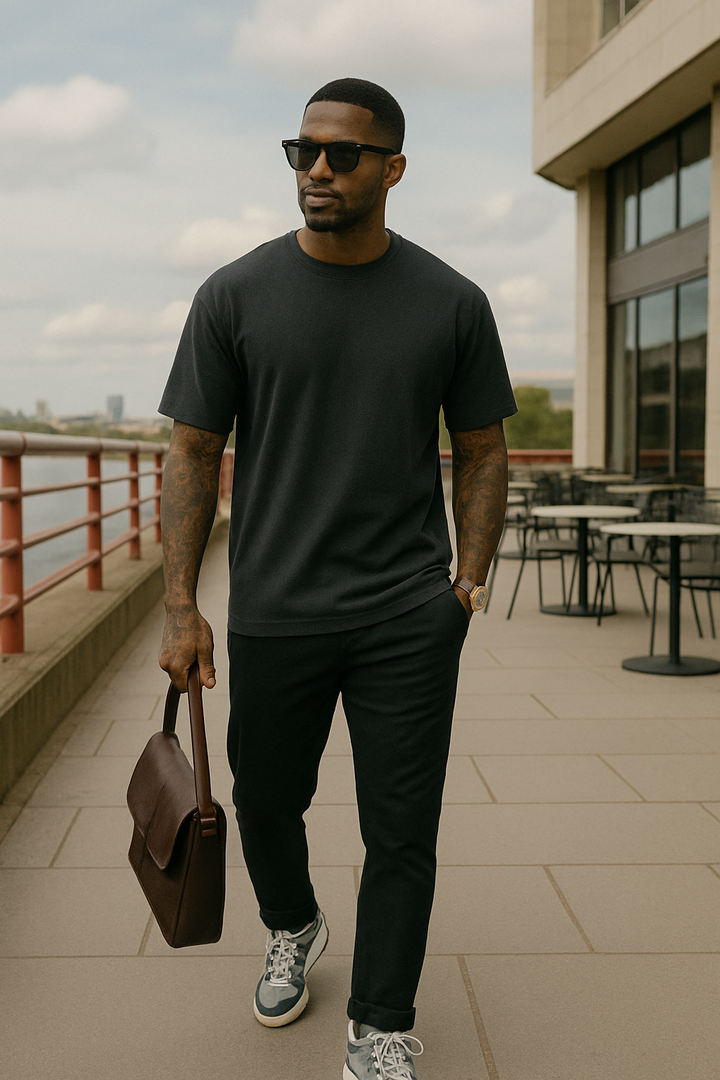 Herren Oversized Baumwoll-T-Shirt 3er-Set - Klassische Basics