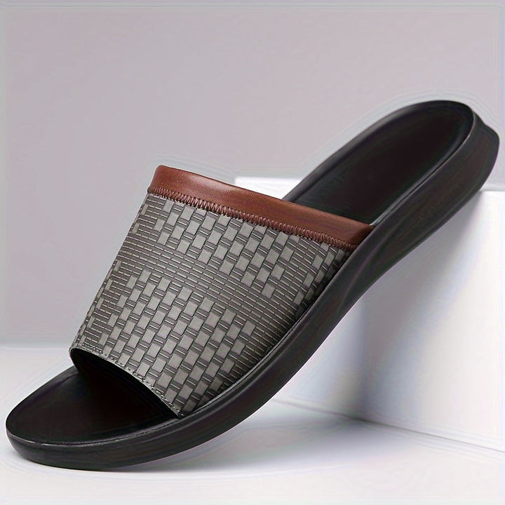 Herren Pantoffeln | Schlankes Design | Rutschfest & Bequem | Für Innen & Außen