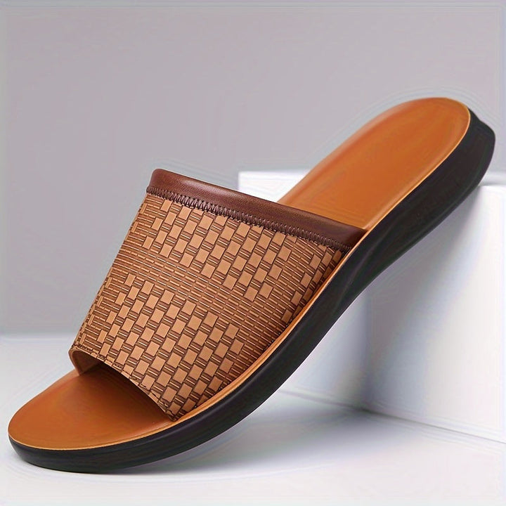 Herren Pantoffeln | Schlankes Design | Rutschfest & Bequem | Für Innen & Außen