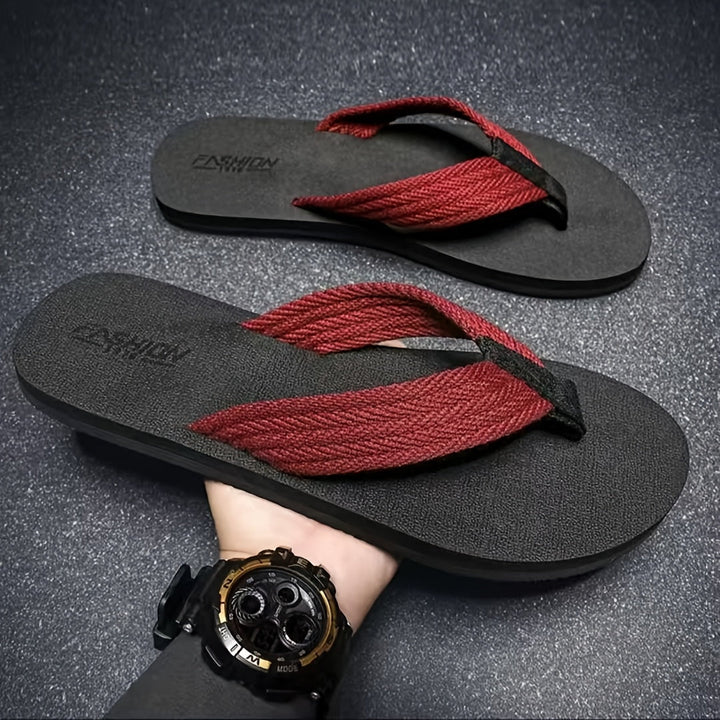 Herren Pantoletten | Sommer Stil | Slip-On Stranddesign | EVA Sohle & Stoffobermaterial