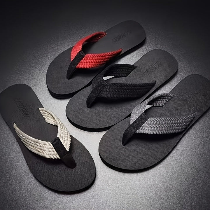 Herren Pantoletten | Sommer Stil | Slip-On Stranddesign | EVA Sohle & Stoffobermaterial