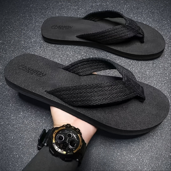 Herren Pantoletten | Sommer Stil | Slip-On Stranddesign | EVA Sohle & Stoffobermaterial