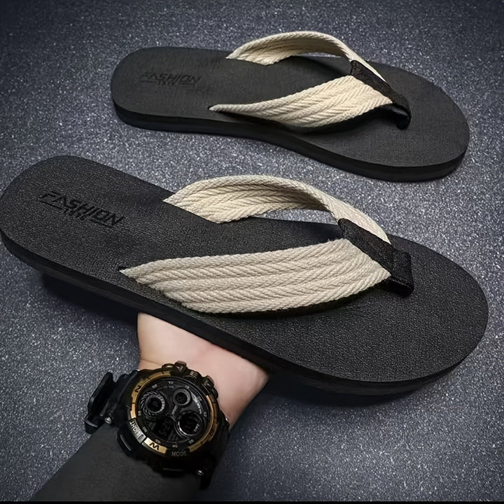 Herren Pantoletten | Sommer Stil | Slip-On Stranddesign | EVA Sohle & Stoffobermaterial
