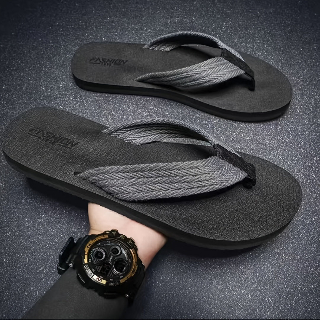 Herren Pantoletten | Sommer Stil | Slip-On Stranddesign | EVA Sohle & Stoffobermaterial