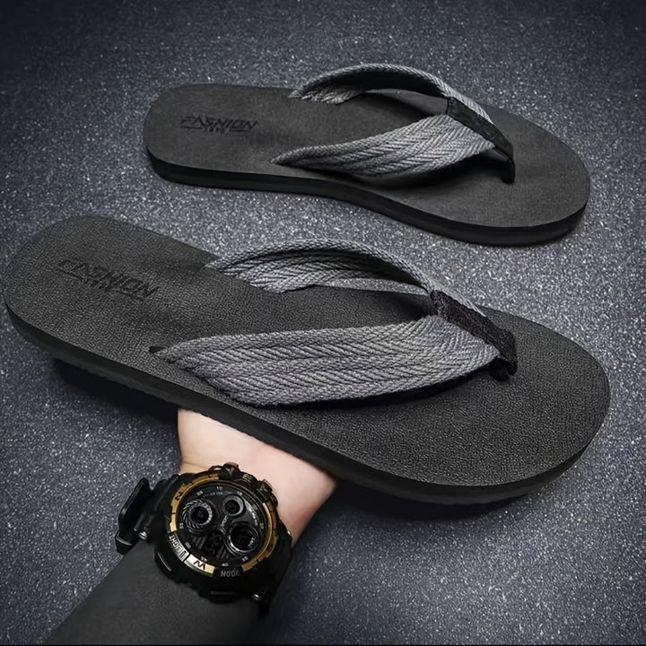 Herren Pantoletten | Sommer Stil | Slip-On Stranddesign | EVA Sohle & Stoffobermaterial