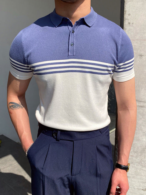 Herren Polo | Kurzarm | Patchwork Design | Lässiger Sommerstil