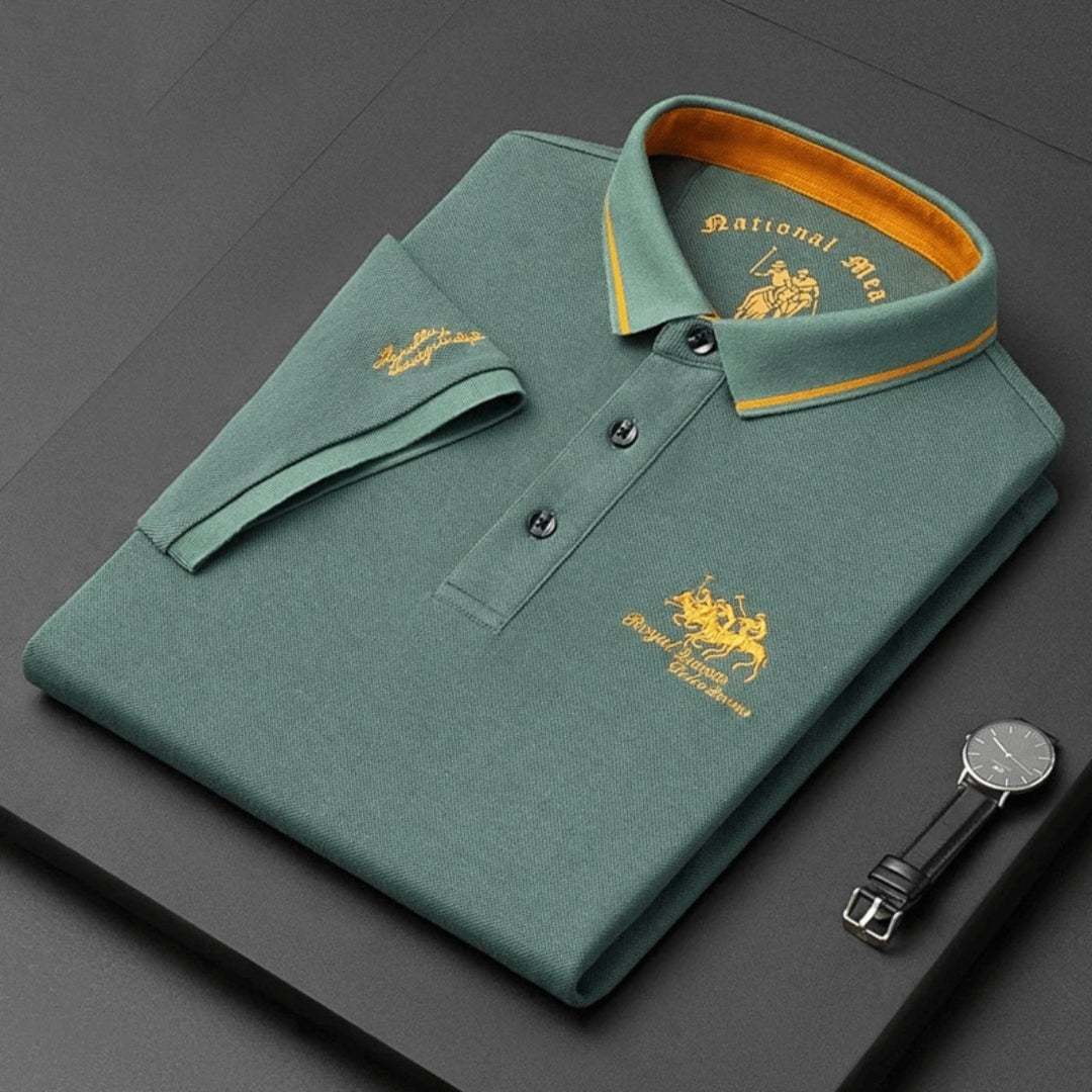Herren Poloshirt mit Knopfleiste - Klassischer Alltagsstil - Grün