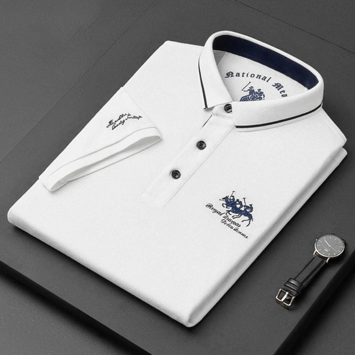 Herren Poloshirt mit Knopfleiste - Klassischer Alltagsstil - Weiß