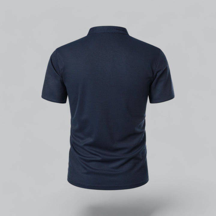 Herren Poloshirt ohne Kragen - Klassisch elegant