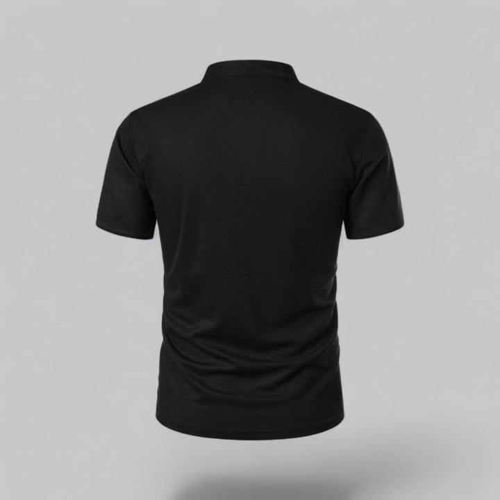 Herren Poloshirt ohne Kragen - Klassisch elegant