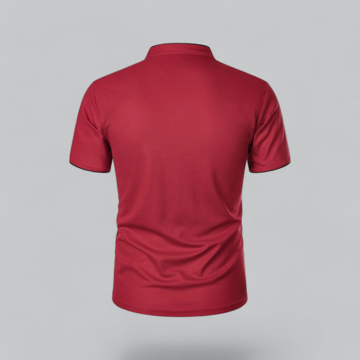 Herren Poloshirt ohne Kragen - Klassisch elegant